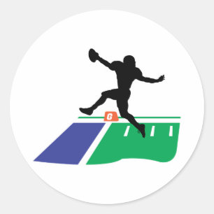 Adesivo gráfico vetorial de touchdown de futebol americano