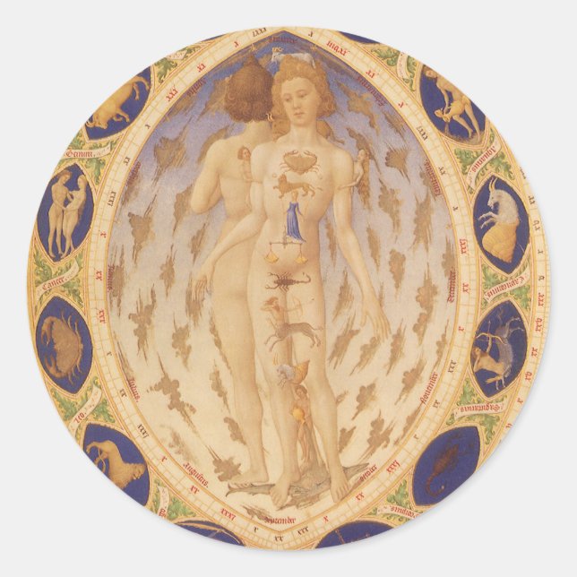 Adesivo Gráfico Zodíaco Celestial Antiquado, Astrologia Vi (Frente)