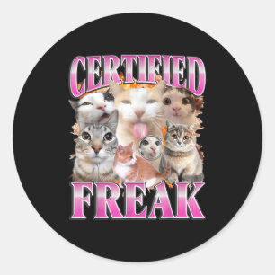 Adesivo Gráficos de gato certificados bootleg engraçado hu