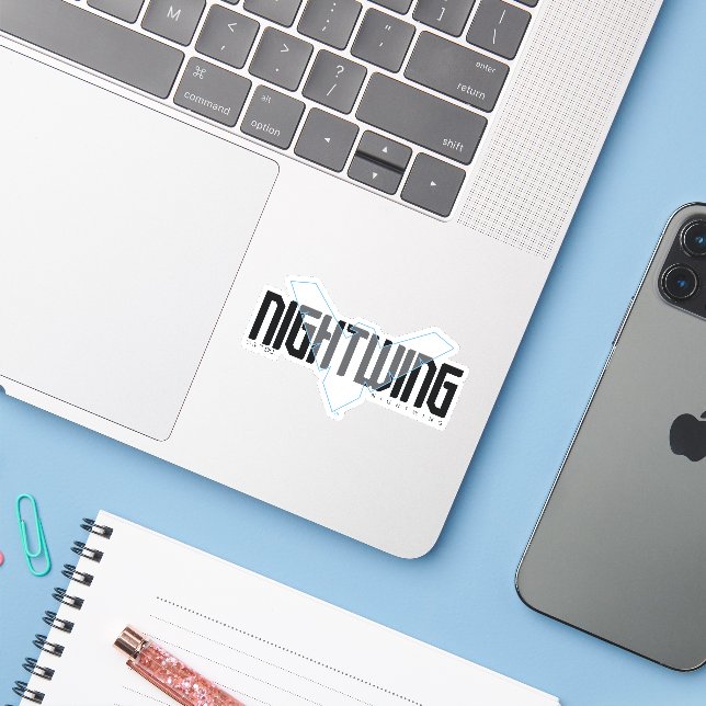 Adesivo Gráficos de Nome Hi-Tech do Nightwing (Notebook com iPhone)