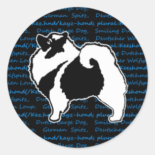 Adesivo Gráficos do Keeshond - arte original bonito do c
