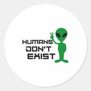 Adesivo Gráficos Engraçados de Alien: Humanos Não Existem