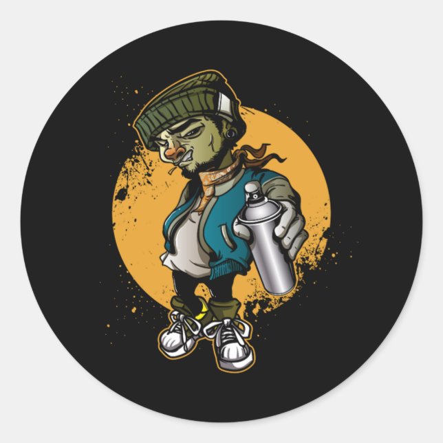 Adesivo Grafite Artista Spray Paintings Pintores Grafite (Frente)