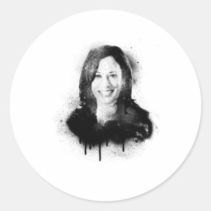 Adesivo Grafite de Arte Kamala Harris