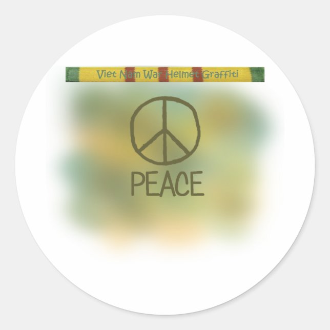 Adesivo Grafite de capacete de guerra do Vietnã (Frente)