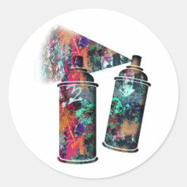 Adesivo Grafite e latas de pulverização de pintura