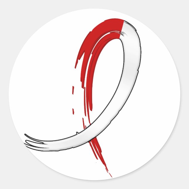 Adesivo Grafite Vermelho Fita Branca Anemia Aplástica (Frente)