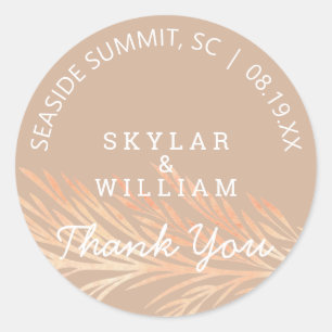 Adesivo Grama de Pampas que Wedding a amêndoa brindada