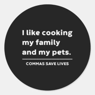 Adesivo Gramática Divertida Como Cozinhar Família E Vírgul