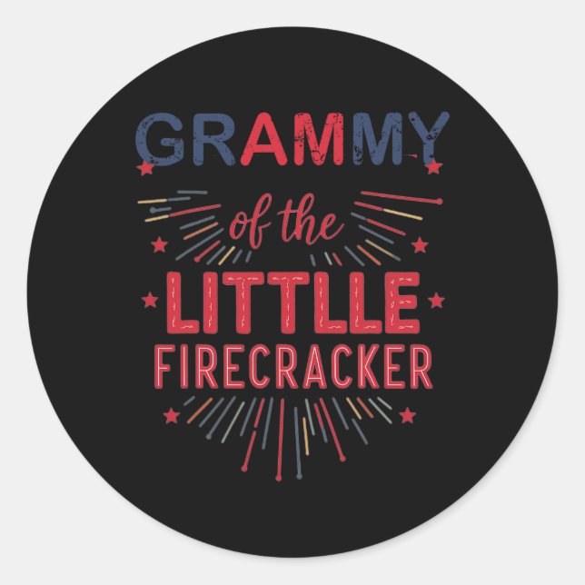 Adesivo Gramática Do Pequeno Firecracker No 4 De Julho De  (Frente)