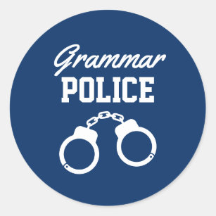 Adesivo Gramática Polícia Engraçado Carcolega de Professor