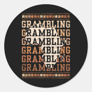 Adesivo Grambling Hbcu Com Africano Alumni Negro Histórico