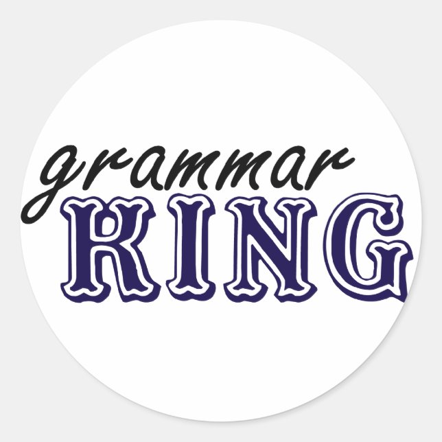 Adesivo Grammar King (Frente)