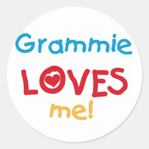 Adesivo Grammie ama-me t-shirt e presentes