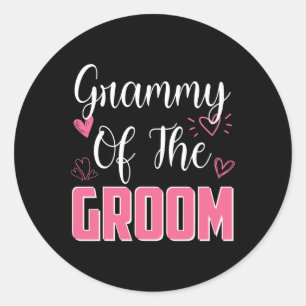 Adesivo Grammy Of Groom Family Festa de casamento Marido T