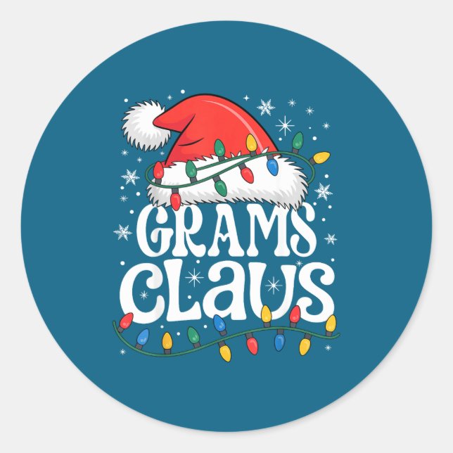 Adesivo Grams Claus Funny Xmas Christmas Grandma Holiday S (Frente)