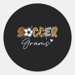 Adesivo Grams de Futebol Funny Leopard Amante do Futebol 
