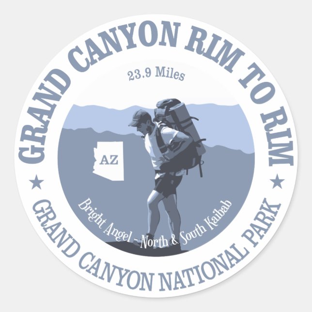 Adesivo Grand Canyon Rim para Rim Trail (BG) (Frente)