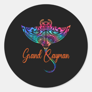 Adesivo Grand Cayman Islands 2025 Tribal Stingray Family V