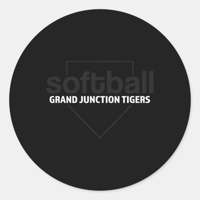 Adesivo Grand Junction Tigers Softll Placa do Home  (Frente)