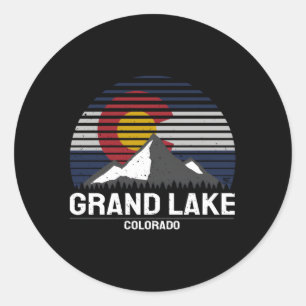 Adesivo Grand Lake Colorado State Flag Grand Lake County