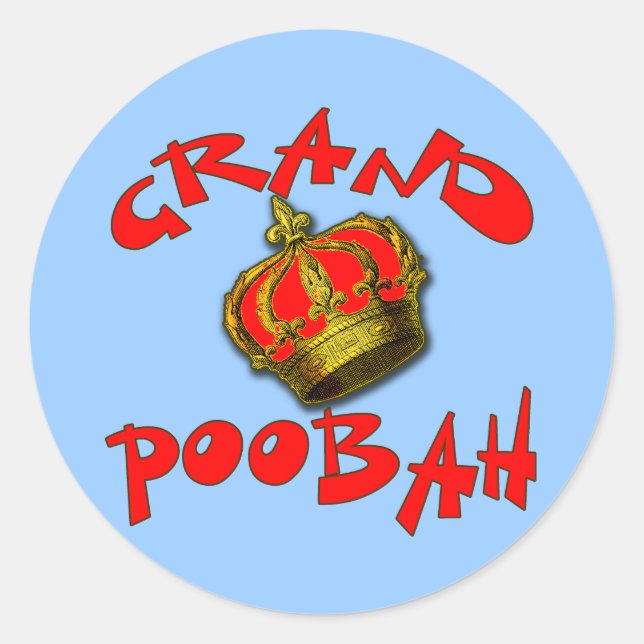 Adesivo Grand Poobah com produtos de coroa (Frente)