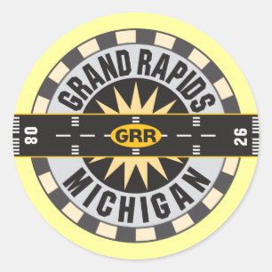 Adesivo Grand Rapids, aeroporto MI GRR