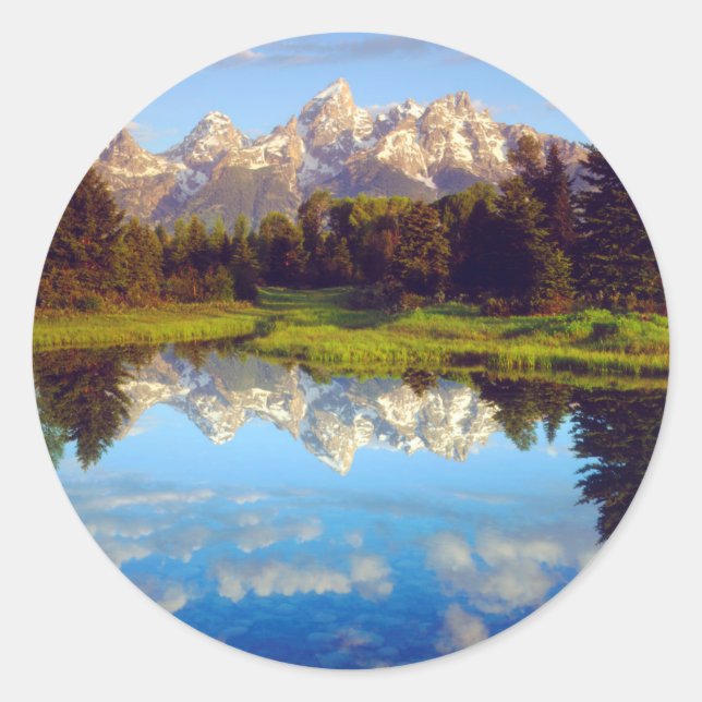 Adesivo Grand Tetons refletidos no rio Snake (Frente)