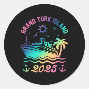 Adesivo Grand Turk Island 2025 Cruise Vacation Beach Trave