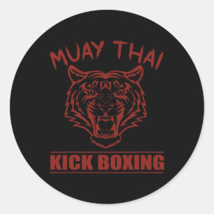 Adesivo Grande Artista Marcial de Muay Thai Tiger Kickboxi