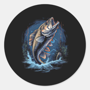 Adesivo Grande Boca B Pesca Peixe Pequeno Pescador 