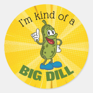 Adesivo Grande botão de punição de picles de Dill