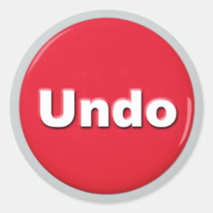Adesivo Grande Botão Vermelho de Desfazer