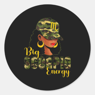 Adesivo Grande Camuflagem de Energia de Escorpião Preta Bo