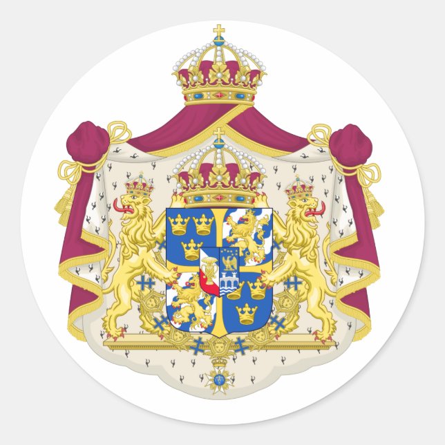 Adesivo Grande casaco de braços de Suecia (Frente)
