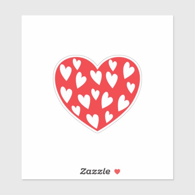 Adesivo Grande Coração Vermelho (Folha)