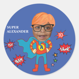 Adesivo Grande Criança Super-Herói Fantástico Aniversário 