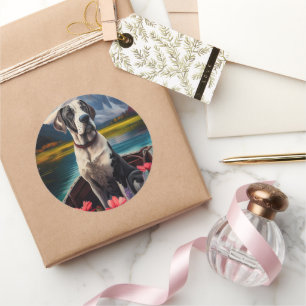 Adesivo Grande Dane em um Pá: Uma Aventura Cênica