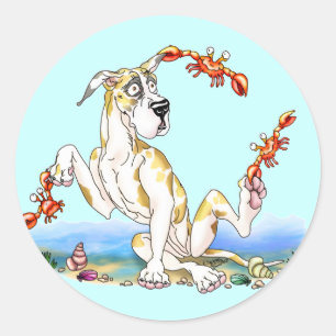 Adesivo Grande Dane Kinda Crabby Fawnequin