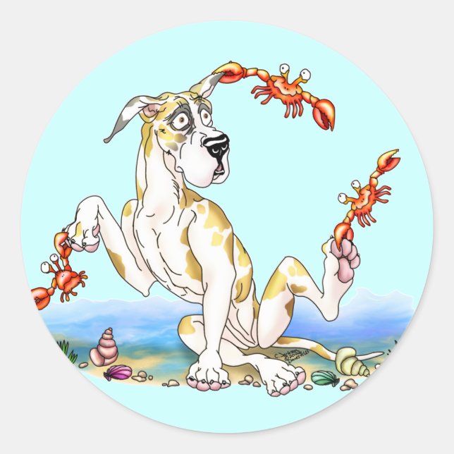 Adesivo Grande Dane Kinda Crabby Fawnequin (Frente)