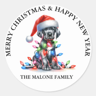 Adesivo Grande Dane Um Natal Pawsitivamente Moderno
