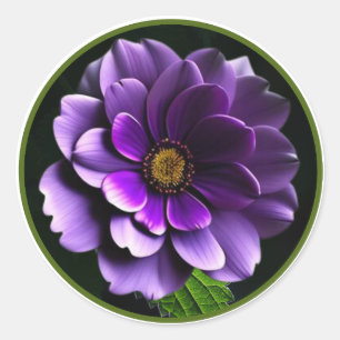 Adesivo Grande Design Rosa artístico roxo