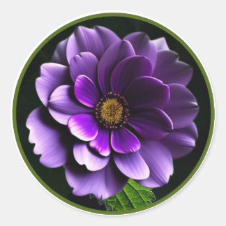 Adesivo Grande Design Rosa artístico roxo