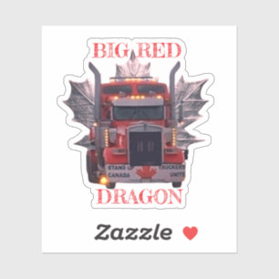 ADESIVO GRANDE DRAGÃO VERMELHO