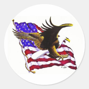 Adesivo Grande Eagle & bandeira
