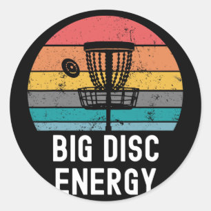 Adesivo Grande Energia de Disco Engraçado Retro Vintage Am