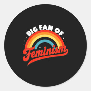 Adesivo Grande fã dos direitos do feminismo - arco-íris re
