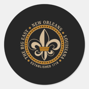 Adesivo Grande Fácil Nova Orleans Louisiana Fleur De Lis E