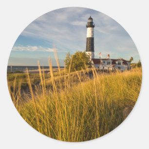 Adesivo Grande Farol De Ponto Solúvel No Lago Michigan