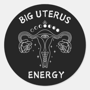 Adesivo Grande Feminista da Energia do Útero